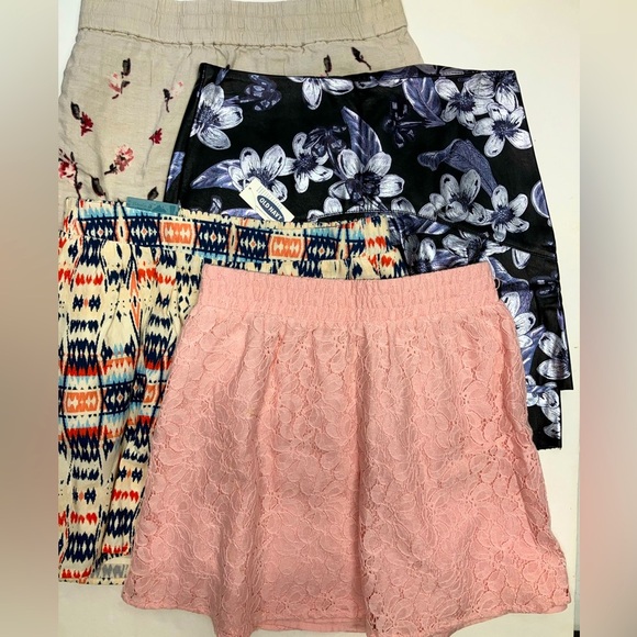 Candie’s, Old Navy, Zara, Loft Dresses & Skirts - Women’s Mini Skirts, Set of 4, Multicolored, XS, (Candies, Loft, Zara, ON)